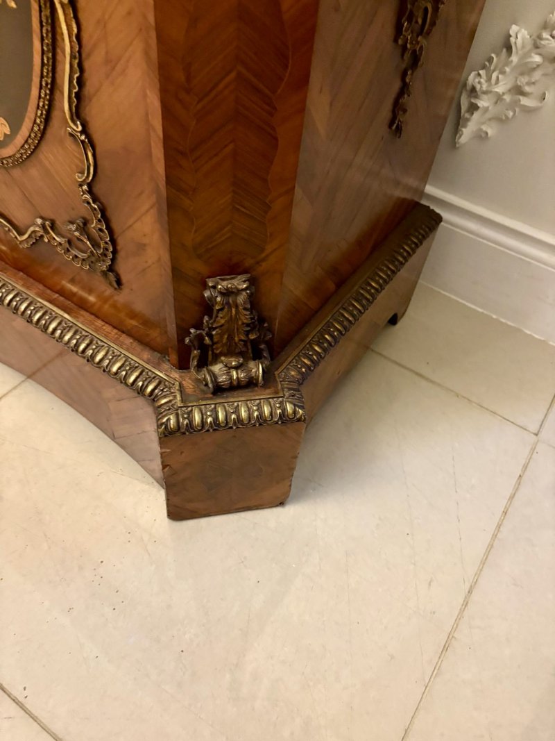 Exceptional Quality Antique French Louis XVI Style Marble-Top Side Cabinet